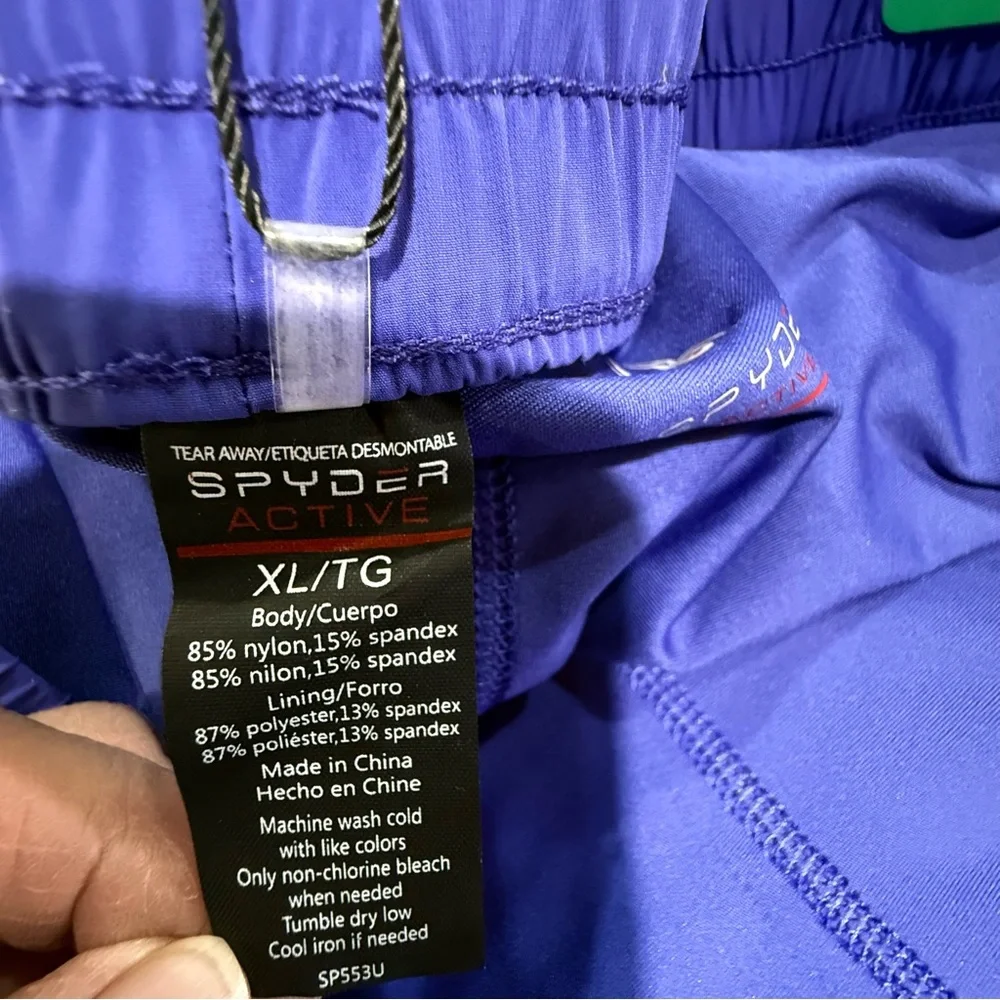 Spyder NWT XL Women's Perennial Blue Shorts Exercise Workout - Picture 11 of 16